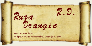 Ruža Drangić vizit kartica